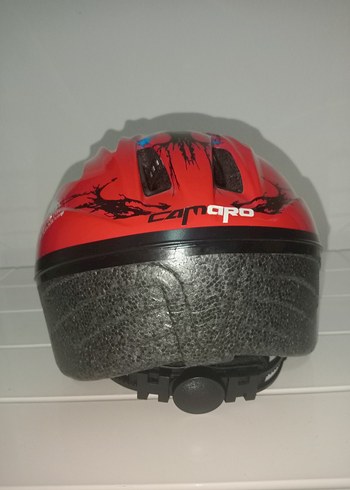 Renkli Baskılı Kırmızı Çocuk Bisiklet Kaskı - Görsel 2