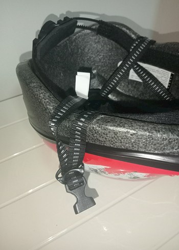 Renkli Baskılı Kırmızı Çocuk Bisiklet Kaskı - Görsel 4