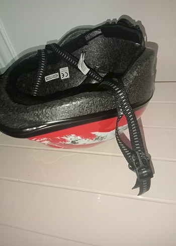 Renkli Baskılı Kırmızı Çocuk Bisiklet Kaskı - Görsel 5