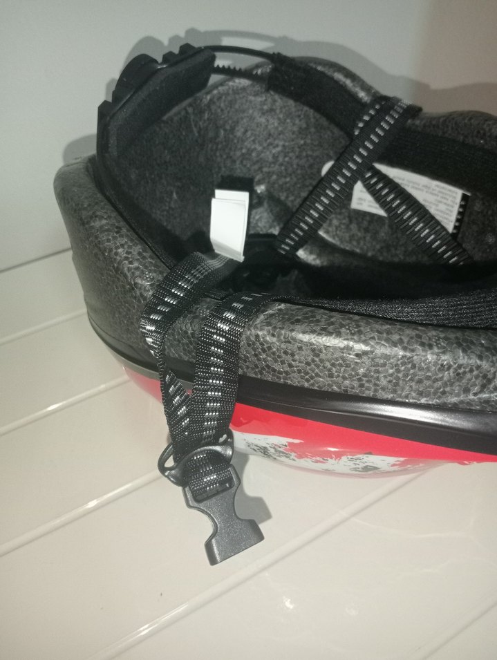 Renkli Baskılı Kırmızı Çocuk Bisiklet Kaskı - Görsel 4