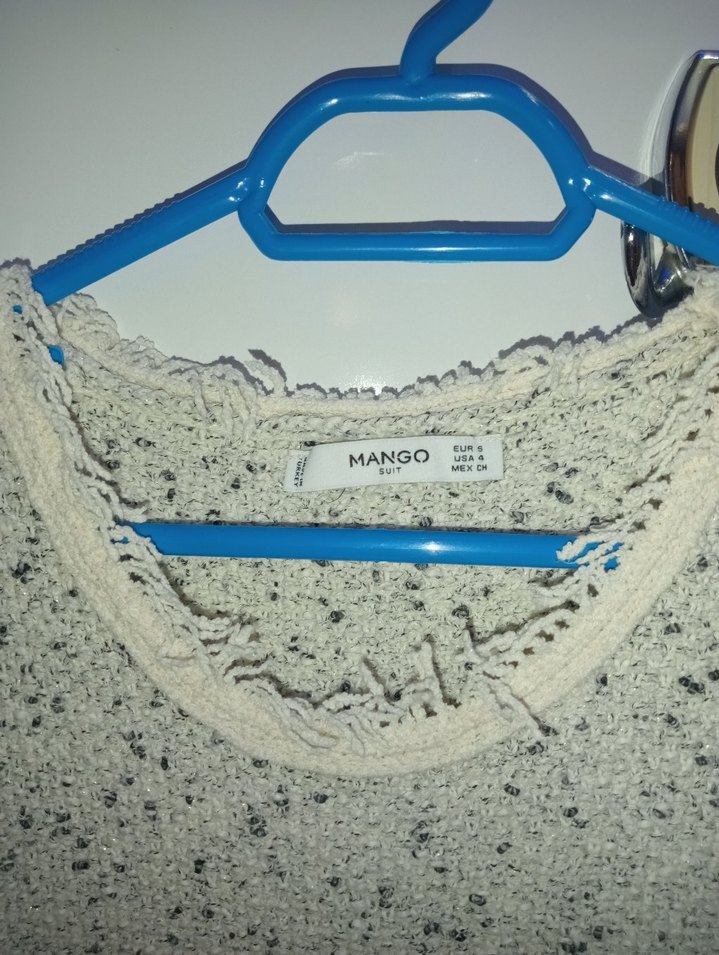 Beyaz Örgü Midi Kolsuz Kadın Elbise - Görsel 3