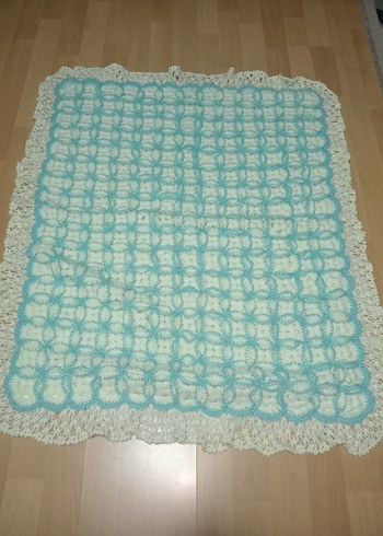 Nakışlı Turkuaz Çocuk Örtüsü - Görsel 3