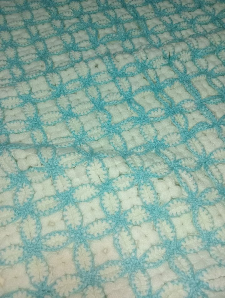 Nakışlı Turkuaz Çocuk Örtüsü - Görsel 2