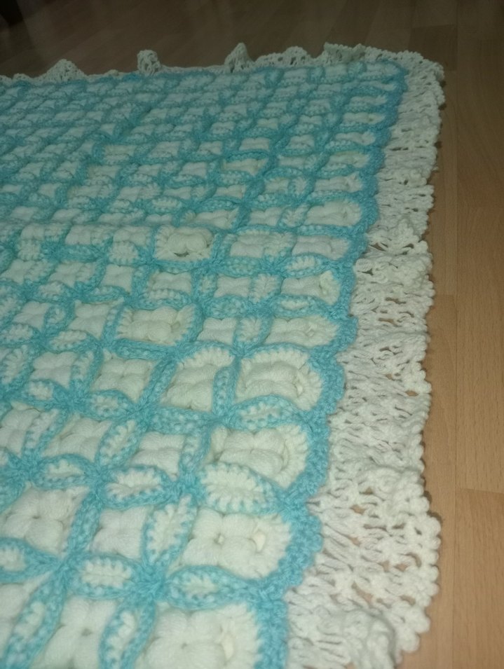 Nakışlı Turkuaz Çocuk Örtüsü - Görsel 5