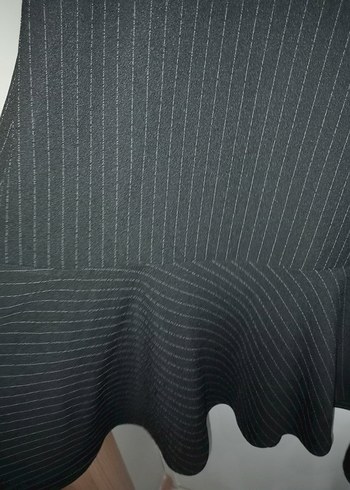 Siyah ince fitilli elbise Ofis/ Davet/ Sokak Stili - Görsel 6