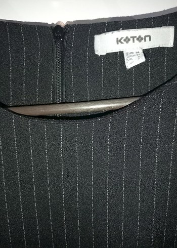 Siyah ince fitilli elbise Ofis/ Davet/ Sokak Stili - Görsel 3