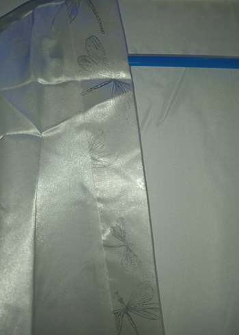 Beyaz Kadın Midi Saten Sabahlık _ Kimono - Görsel 2