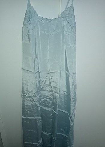 Uzun Buz Mavisi Nakışlı Bohem Kadın Sabahlık - Görsel 11