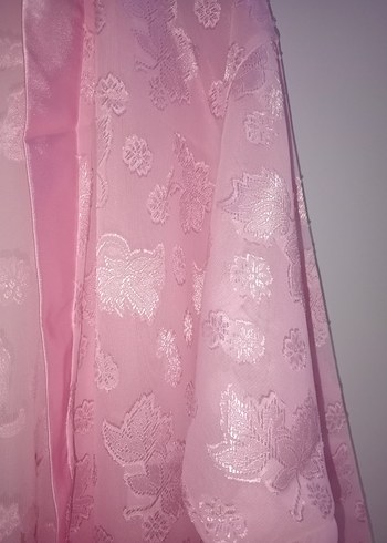 Kadın Pembe Midi Vintage Sabahlık - Görsel 4