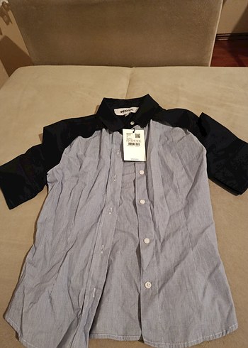 lacıvert Kısa Kollu Gömlek - Görsel 2