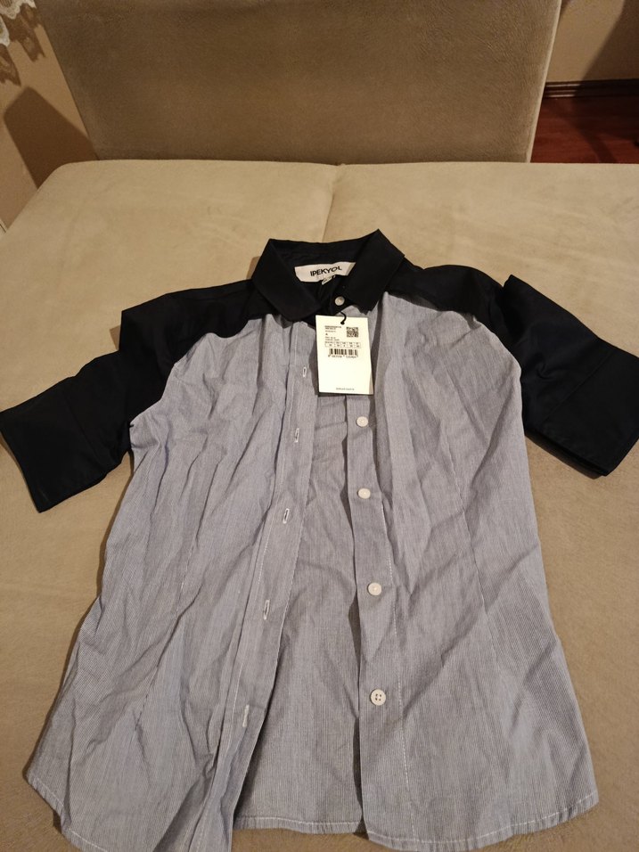 lacıvert Kısa Kollu Gömlek - Görsel 2