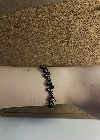 Siyah Boncuklu Yılan Desenli Gotik Bileklik - Görsel 2