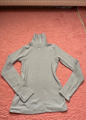 Açık Mavi Kadın Boğazlı İnce Triko - Görsel 2