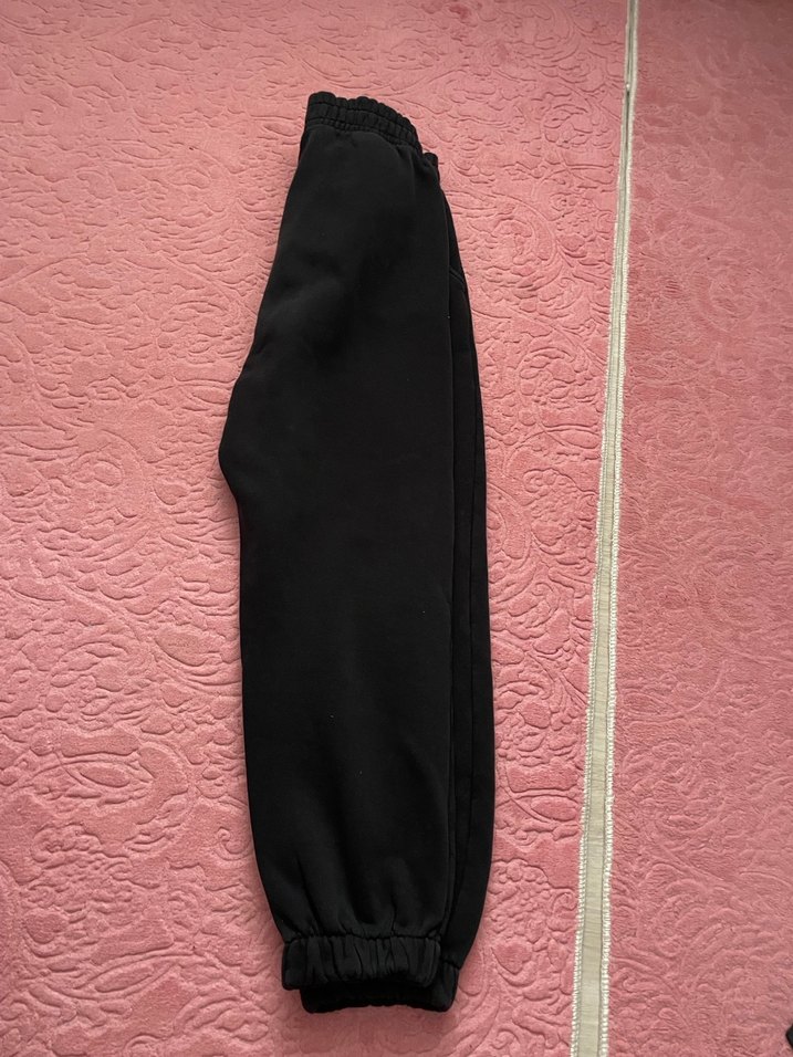 Siyah Rahat Kesim Kadın Eşofman Altı - Görsel 2