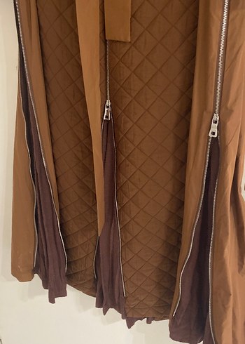 Kahverengi Kuşaklı Uzun Kadın Kaban - Görsel 3