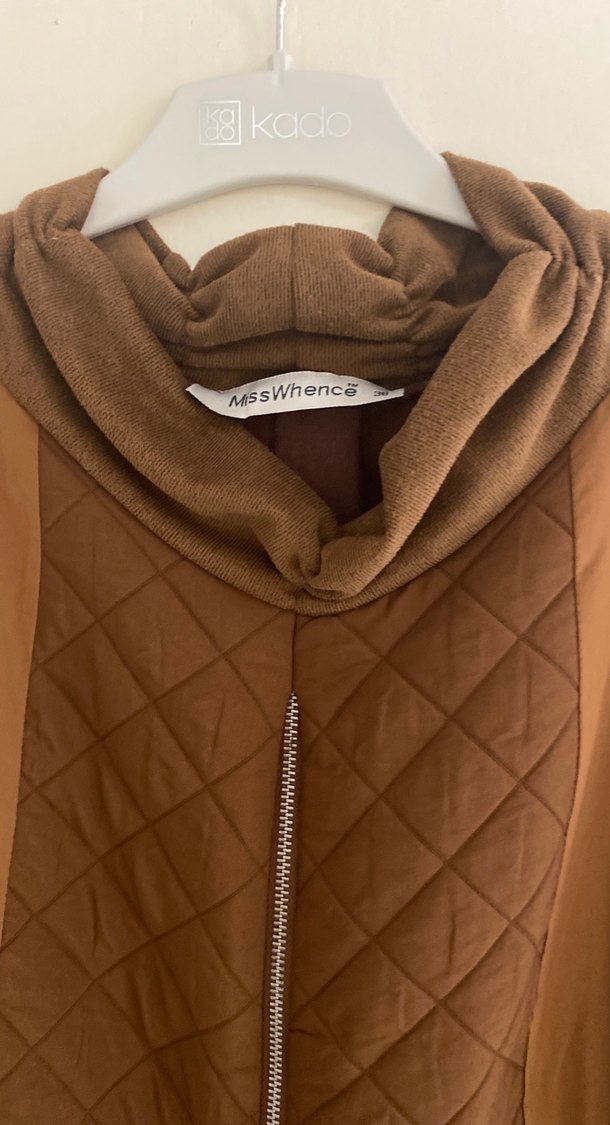 Kahverengi Kuşaklı Uzun Kadın Kaban - Görsel 4