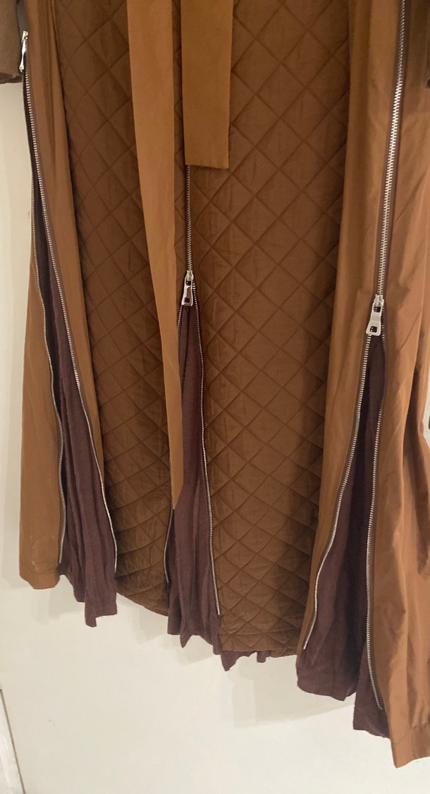 Kahverengi Kuşaklı Uzun Kadın Kaban - Görsel 3