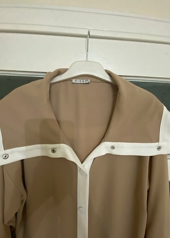 Bej Uzun Kollu Kadın Uzun boy kap - Görsel 3