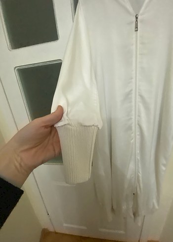 Beyaz Uzun Kollu kolları triko kap İnvee triko - Görsel 3