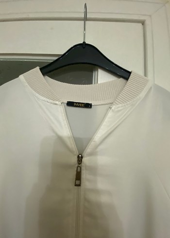 Beyaz Uzun Kollu kolları triko kap İnvee triko - Görsel 2