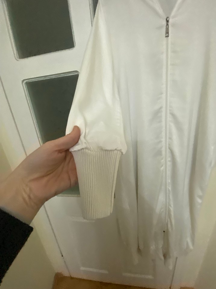 Beyaz Uzun Kollu kolları triko kap İnvee triko - Görsel 3