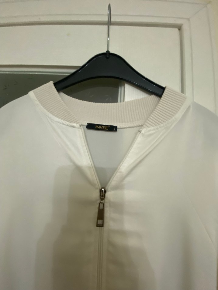 Beyaz Uzun Kollu kolları triko kap İnvee triko - Görsel 2