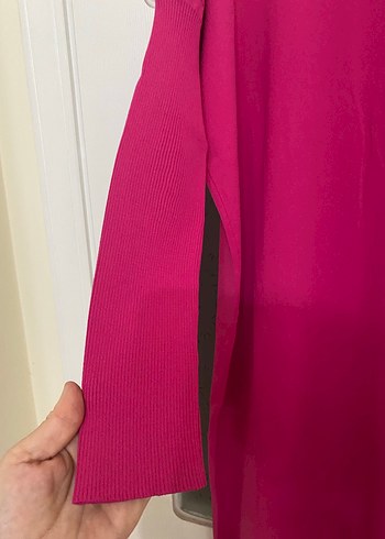 Pembe Uzun Kollu Kadın Tunik - Görsel 2