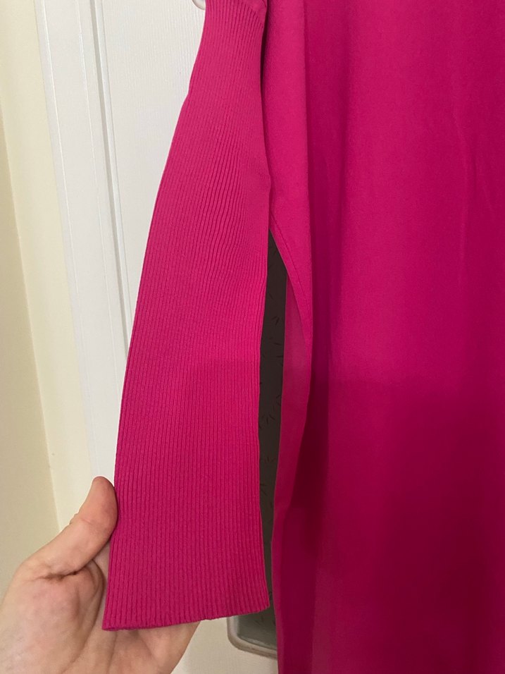 Pembe Uzun Kollu Kadın Tunik - Görsel 2