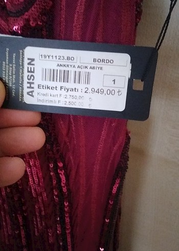 Bordo Drapeli Uzun Abiye Elbise - Görsel 5