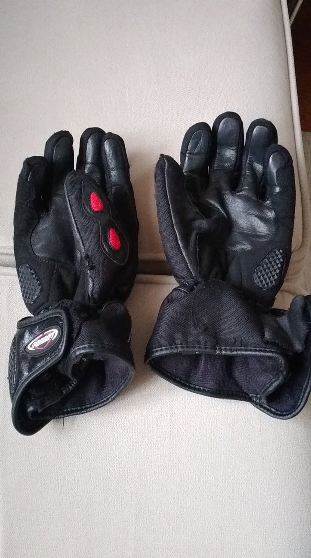 Siyah Desenli Erkek Motosiklet Eldivenleri Orta boy L - Görsel 2