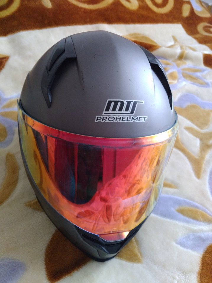 Gri Biker Kask, Tokalı, Sokak Stili - Görsel 2