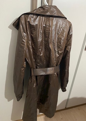 Adil Işık Deri Görünümlü Trençkot - Görsel 8