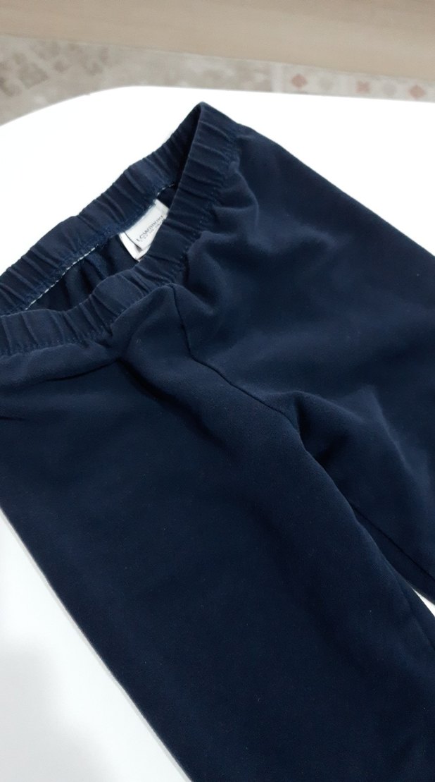 lacivert kiz Çocuk Basic Pantolon - Görsel 3