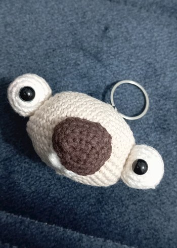 Örgü Bohem Tarzı Gri Kadın Anahtarlık "buz devri Sid anahtarlık" - Görsel 2