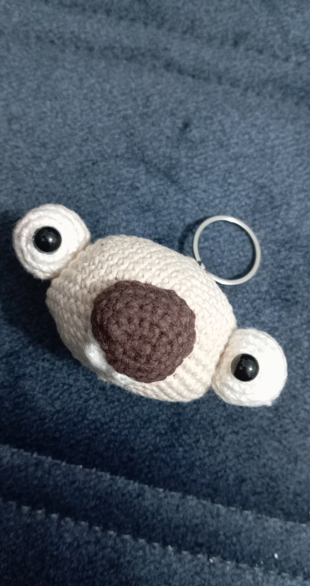 Örgü Bohem Tarzı Gri Kadın Anahtarlık "buz devri Sid anahtarlık" - Görsel 2