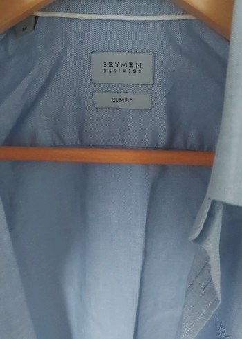 Orijinal Beymen Marka, Mavi Denim Uzun Kollu Gömlek - Görsel 2