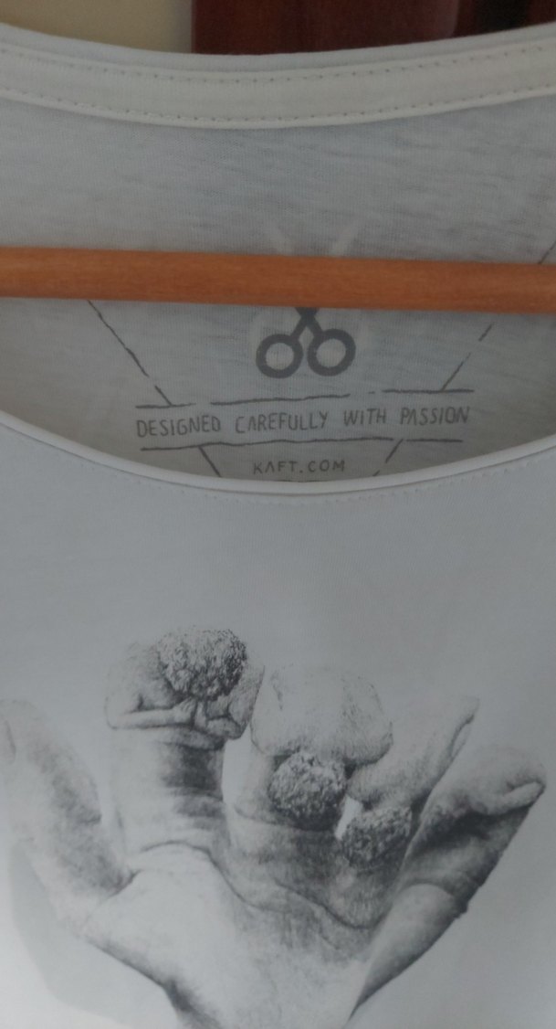 Kaft Marka, Baskılı Beyaz Unisex Tişört - Görsel 2