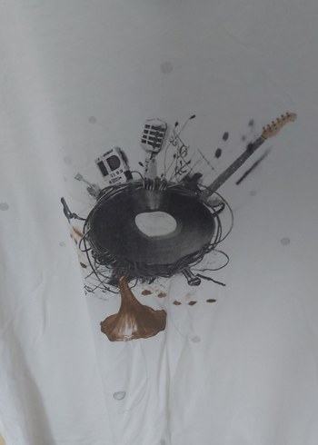 Kaft Marka, Pamuk Beyaz Baskılı Kısa Kollu Unisex Tişört - Görsel 3