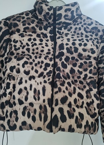 Leopar Desenli Kadın Mont - Görsel 2