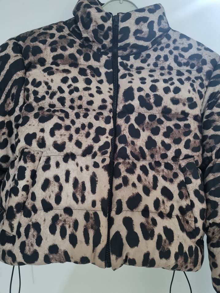 Leopar Desenli Kadın Mont - Görsel 2