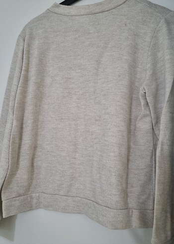 Bej Düğmeli Kadın Keten Hırka - Görsel 3