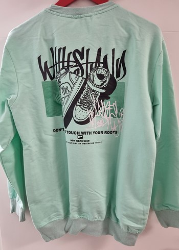 NASA Baskılı Beyaz kadın Sweatshirt - Görsel 4