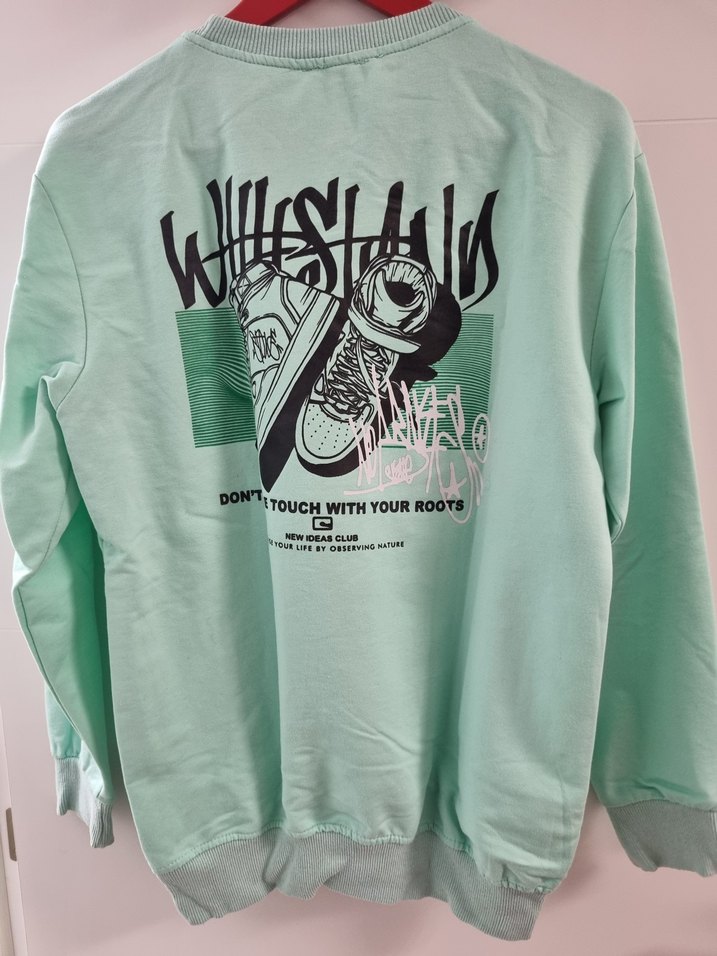 NASA Baskılı Beyaz kadın Sweatshirt - Görsel 4