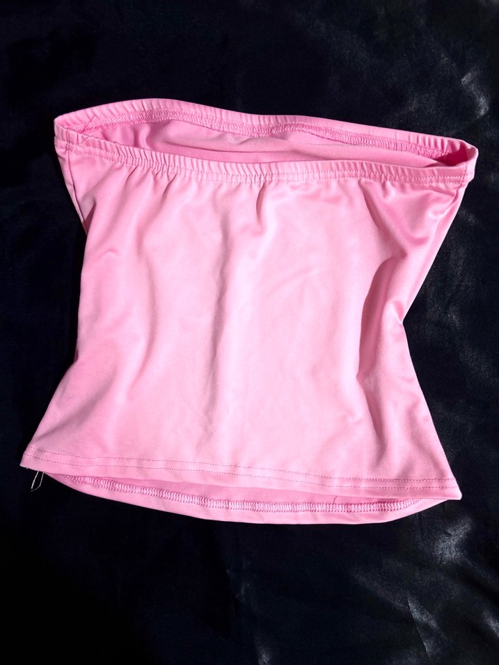 Pembe Lolita Straplez Üst - Görsel 3