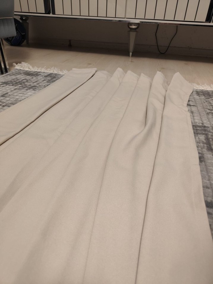 krem rengi fon perde - Görsel 2