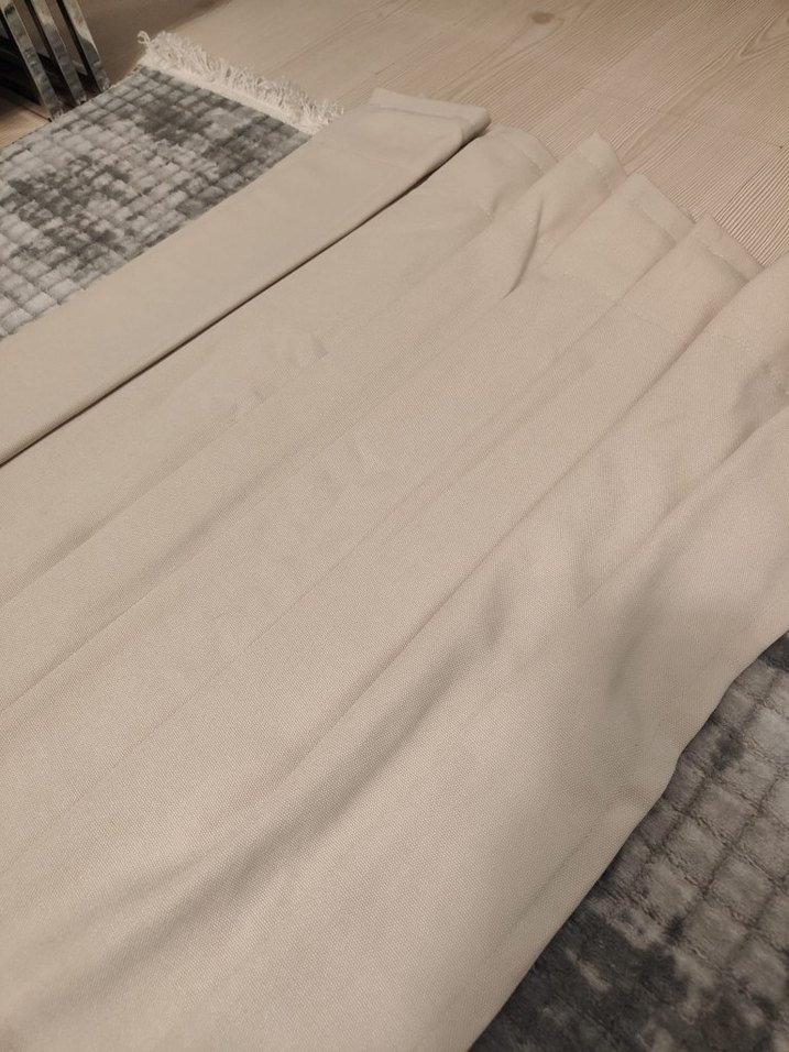 krem rengi fon perde - Görsel 4