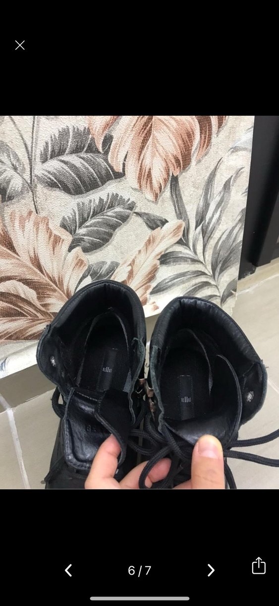 Elle siyah hakiki deri topuklu bot - Görsel 5