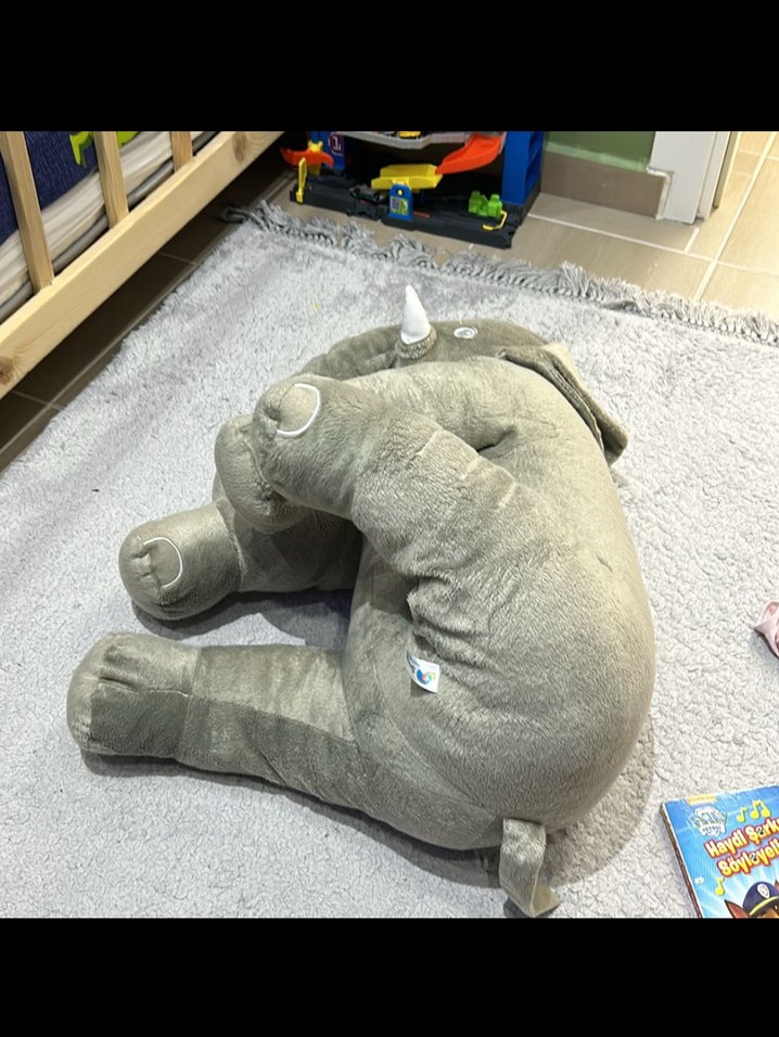 Gri Fil Peluş Oyuncak - Görsel 3