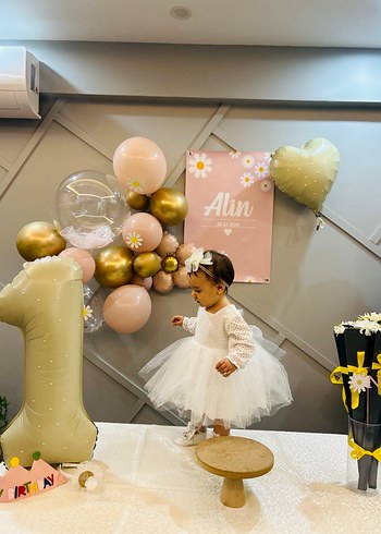 Le mabelle kız elbise beyaz - Görsel 7