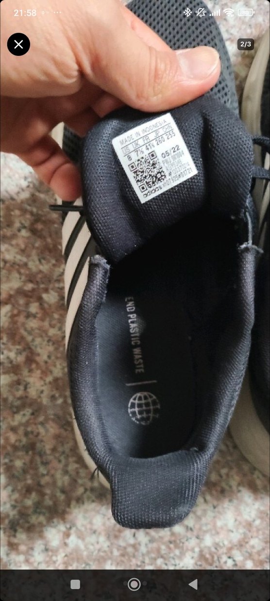 Adidas Siyah Bağcıklı  Spor Ayakkabı - Görsel 2